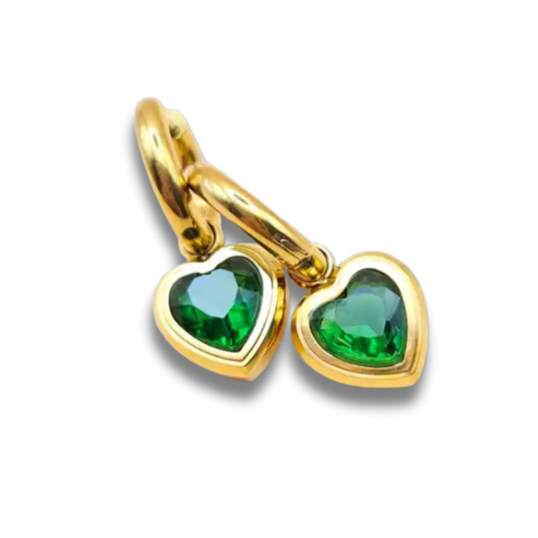 Oorbellen Bedeltjes | Groen Hartje