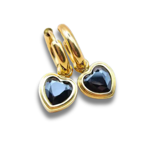 Oorbellen Bedeltjes | Zwart Hartje