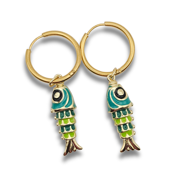 Oorbellen Bedeltjes | Groene Visjes