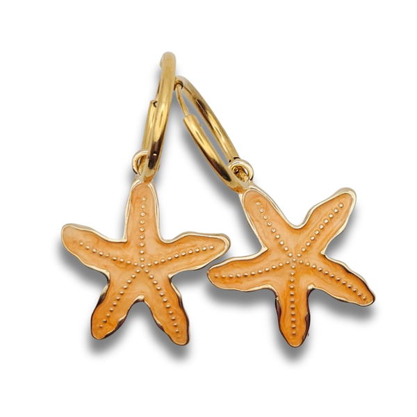 Oorbellen Bedeltjes | Peach Zeester