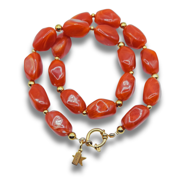 Acryl Kralenketting | Chunky Kastanje