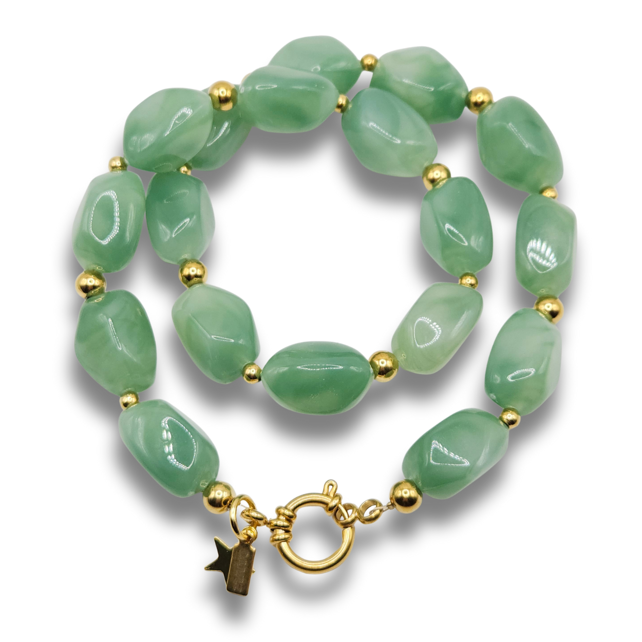 Acryl Kralenketting | Chunky Pistache