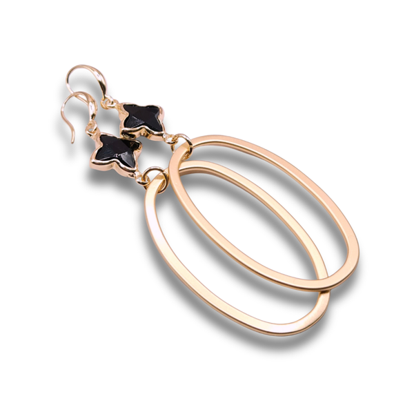 Statement Oorbellen Lelie | Classic Zwart