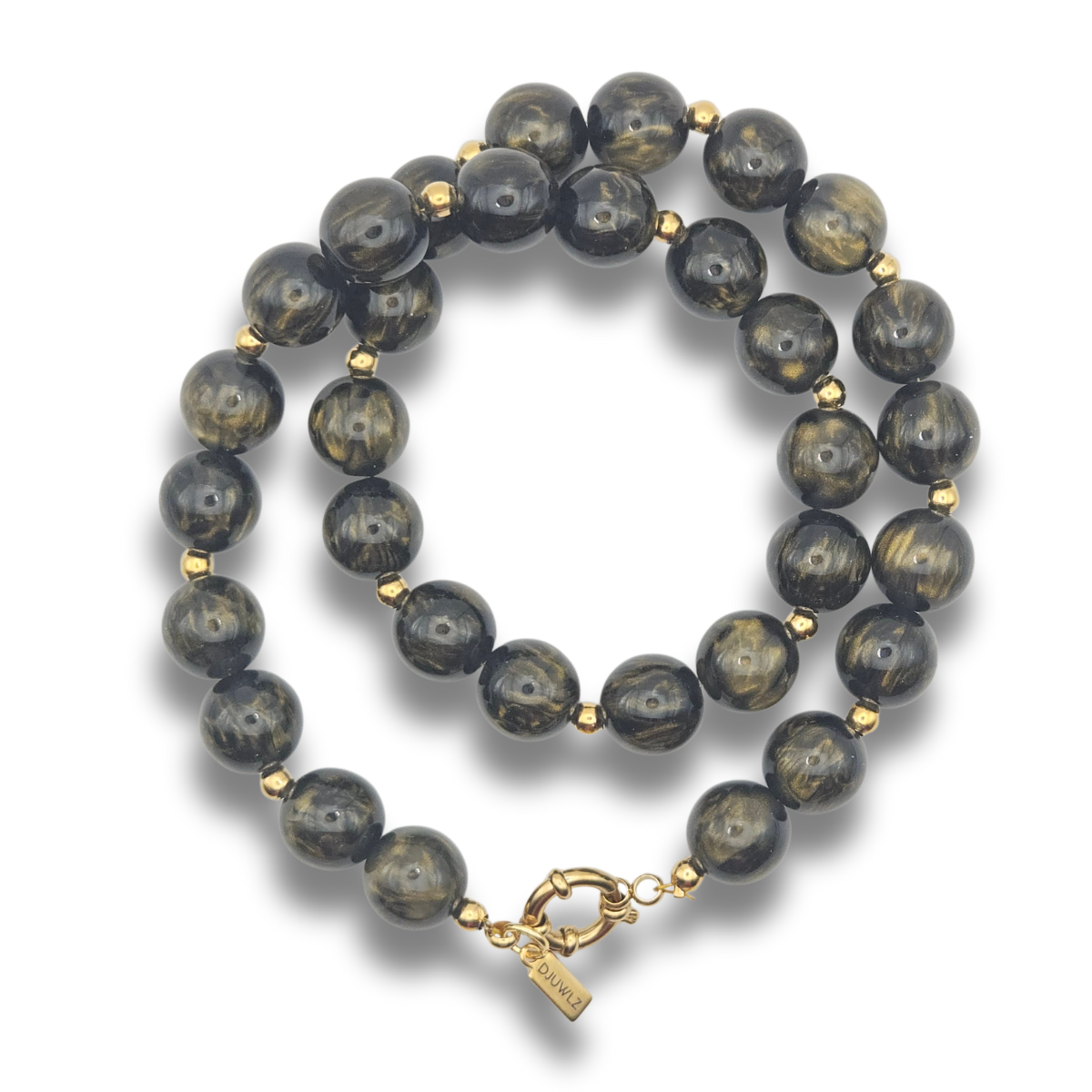 Acryl Kralenketting Basis | Antraciet-Bruin