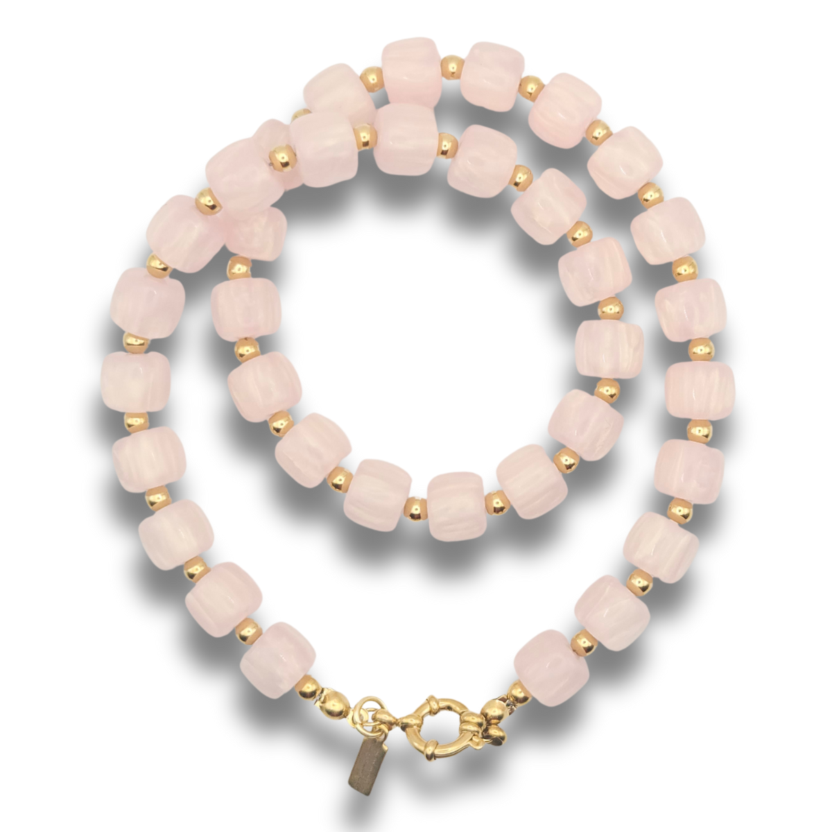 Acryl Kralenketting Basis | Poederroze