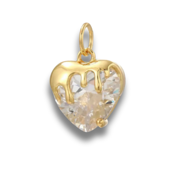 Losse Bedel | Smeltend Kristal Hart (M)