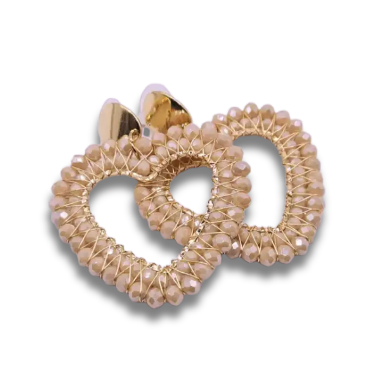 Statement Oorbellen | Creamy Peach Hart