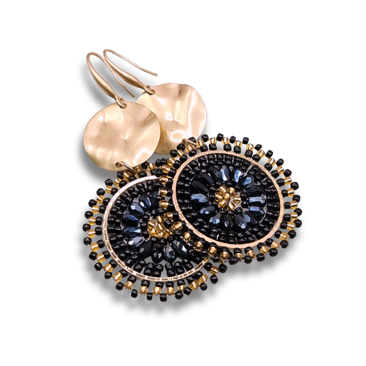 Statement Oorbellen Rond | Zwart