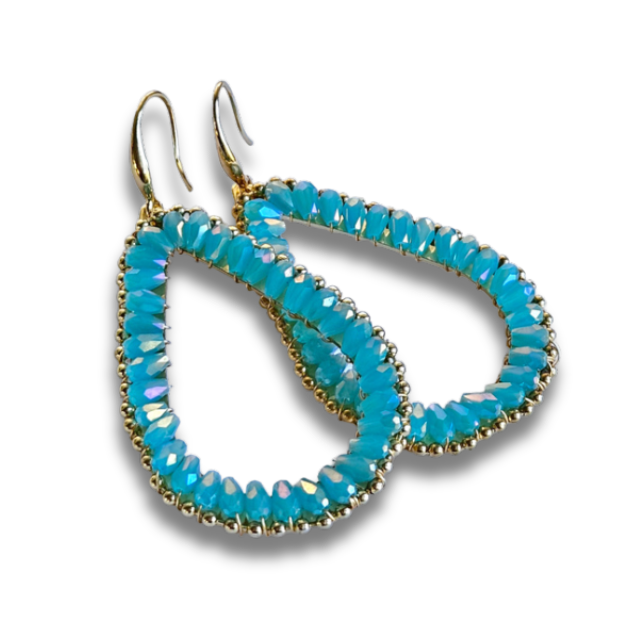 Statement Oorbellen Druppel | Blauw