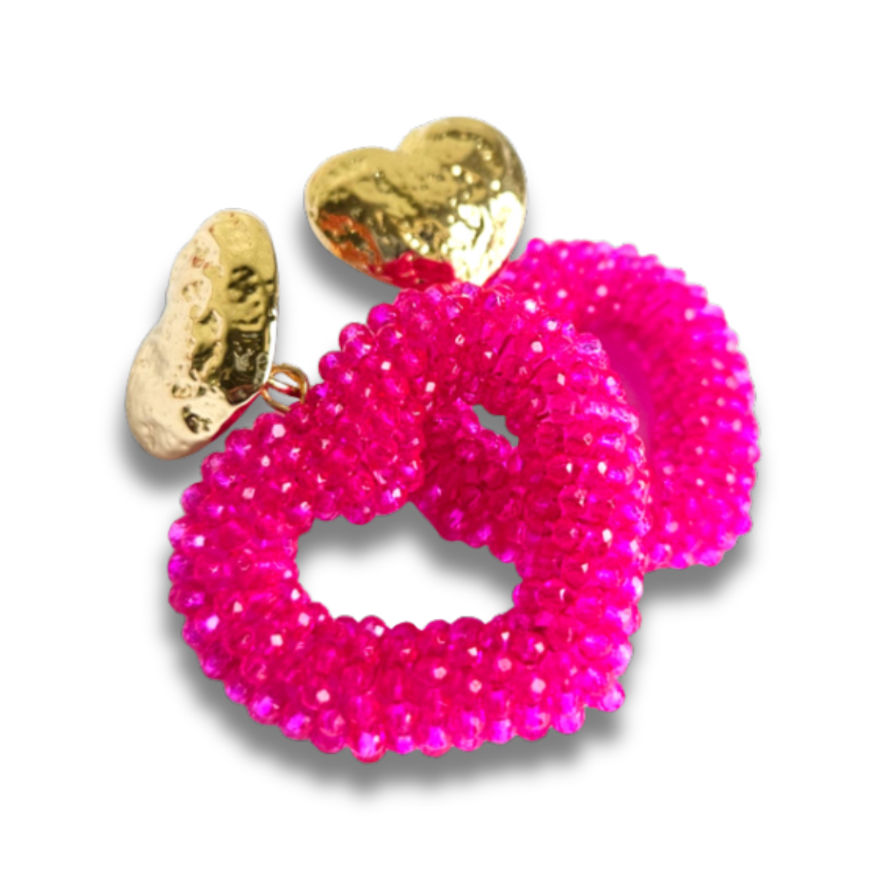 Statement Oorbellen Hartjes | Candy Pink