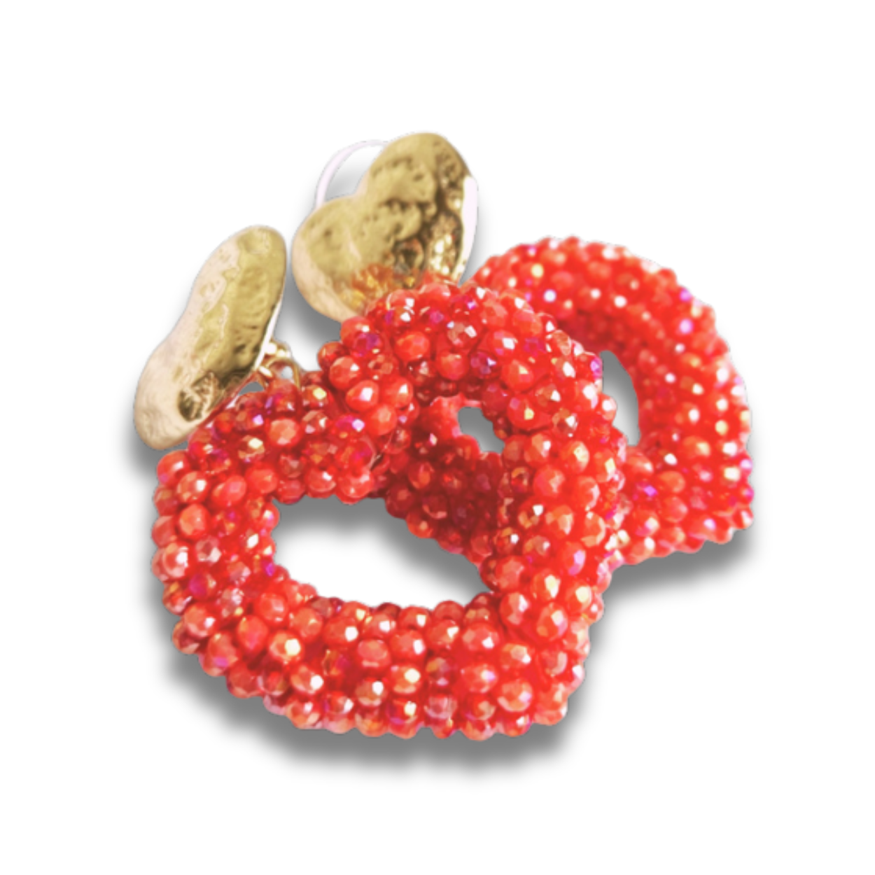 Statement Oorbellen Hartjes | Koraal