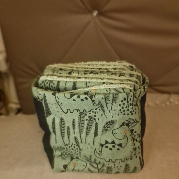 Panier en coton et lingettes lavables