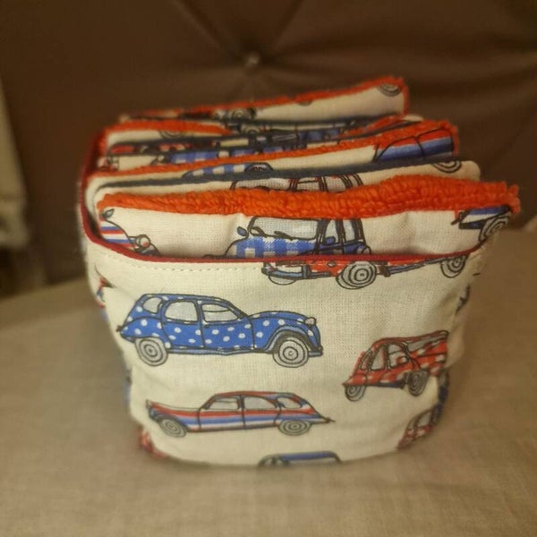 Panier en coton et lingettes lavables