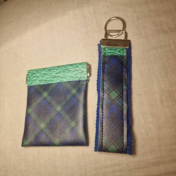Ensemble porte-clés & porte-monnaie en similicuir
