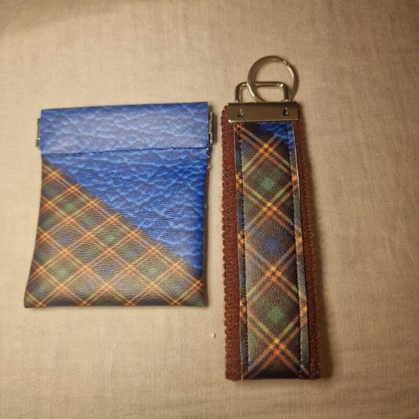 Ensemble porte-clés & porte-monnaie en similicuir