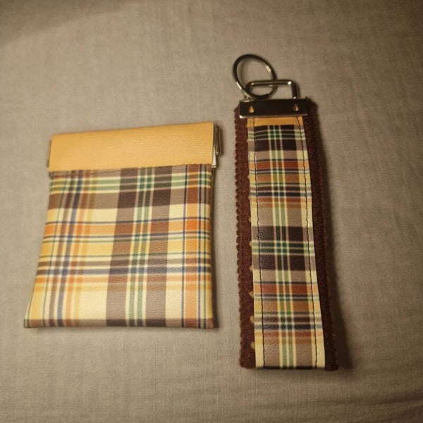 Ensemble porte-clés & porte-monnaie en similicuir
