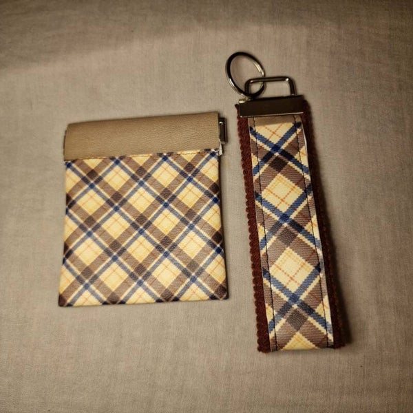 Ensemble porte-clés & porte-monnaie en similicuir