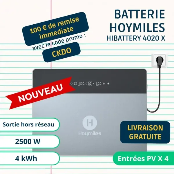 Hoymiles HiBattery 4020 X - Batterie Plug And Play 4kWh et 2500W
