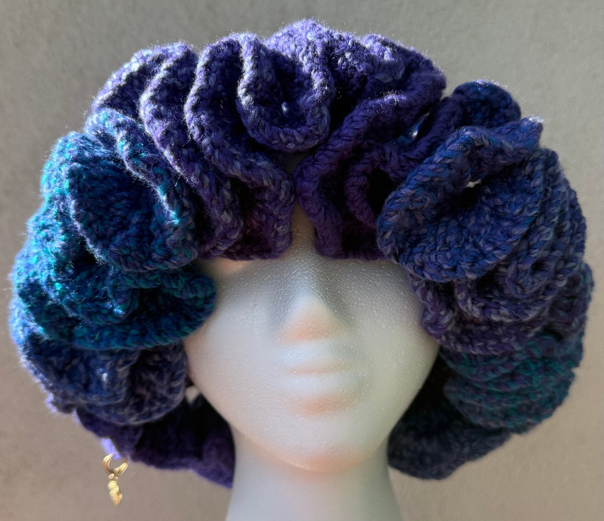 Ocean Blue- Big Ruffle Bucket Hat