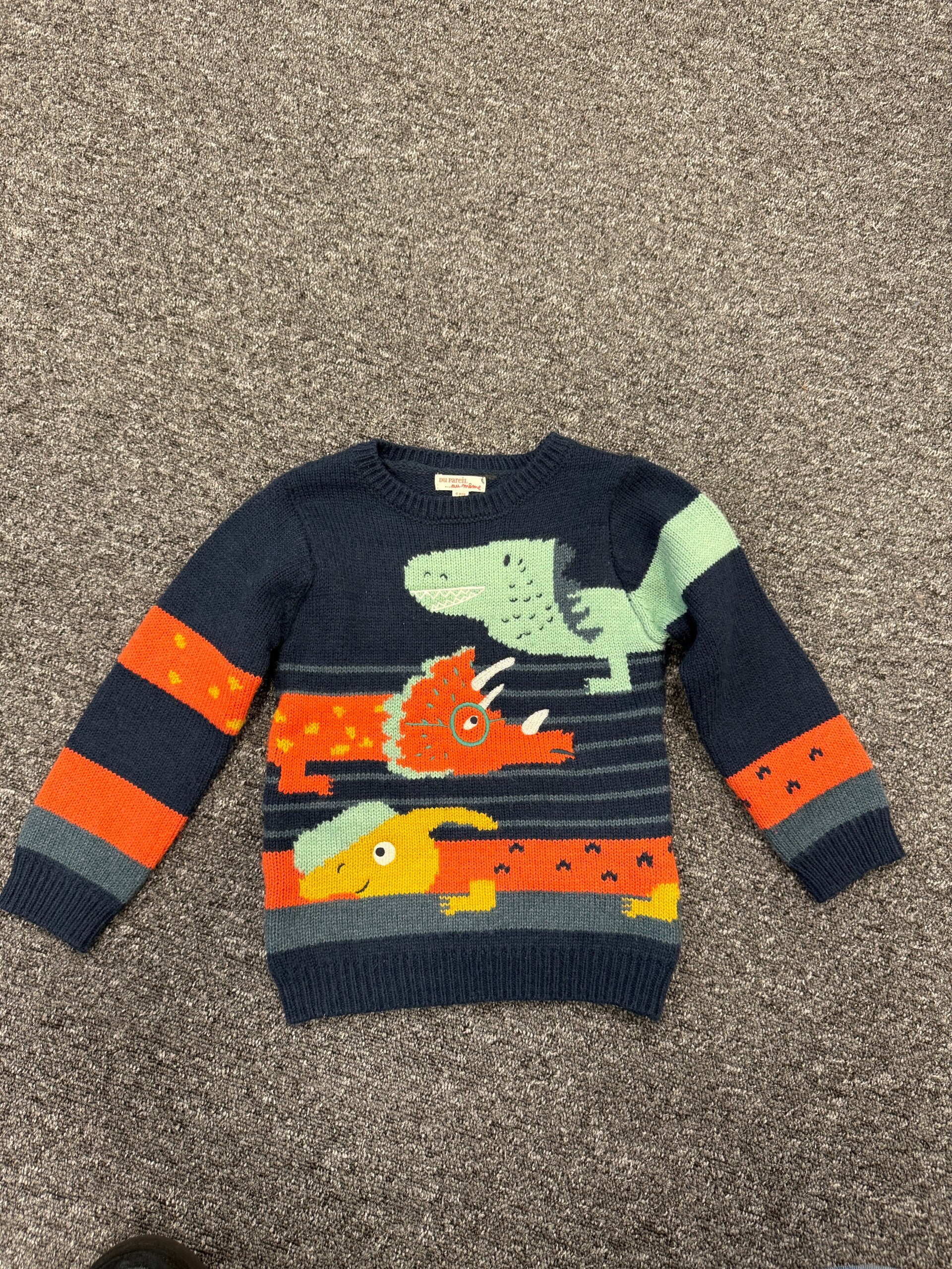 Du Pareil Au Même – Trui met Dino’s – Maat 4 jaar / 104 cm