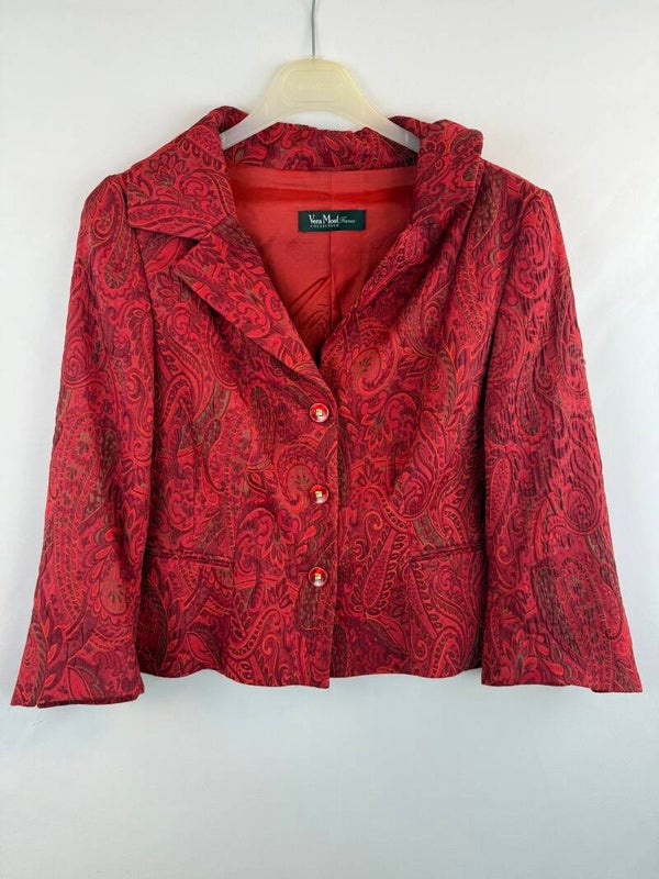 Vintage Vera Mont blazer – rood paisley patroon