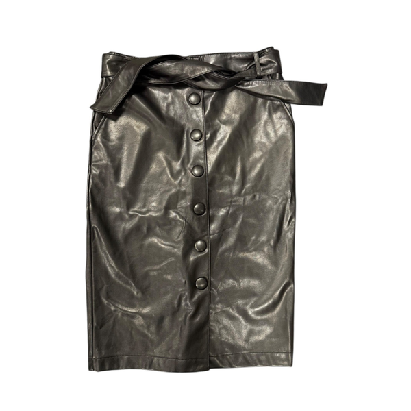 Yessica (C&A) Faux Leather Rok – Zwart – Maat 36 – Vintage Look