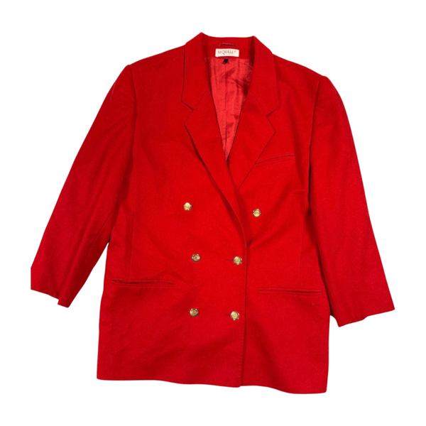 Rode Vintage Blazer – MIREILLE – Maat 44 – Zo Goed Als Nieuw