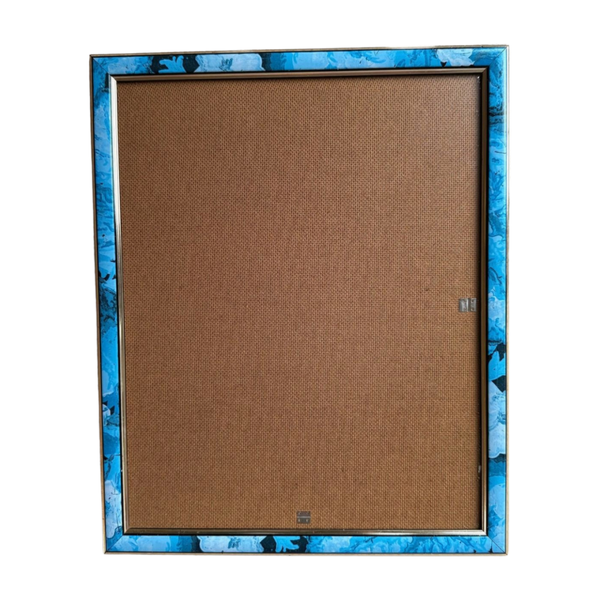 Vintage Fotolijst – Blauw Gemarmerd – 36 × 30 cm