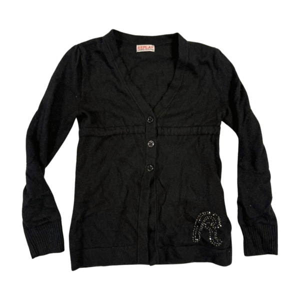 Replay zwart gebreid vest – maat 3 jaar 98