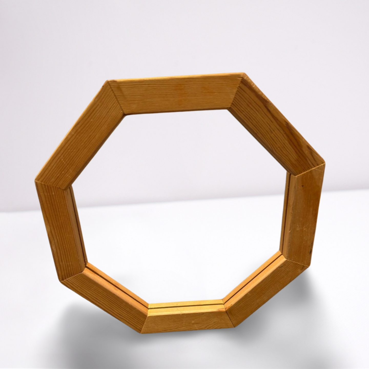 8 hoekige spiegel vintage