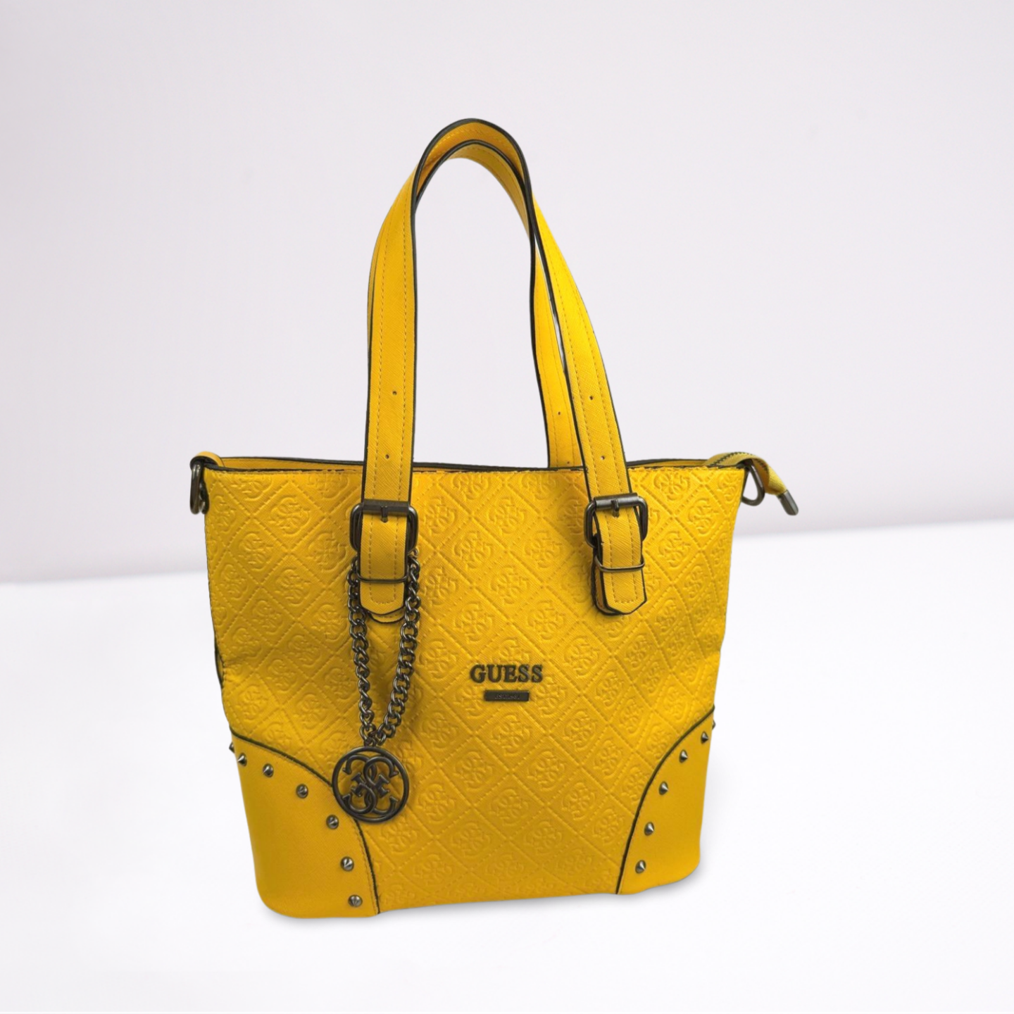 Guess Gele Shopper Handtas – Iconic Logo Print