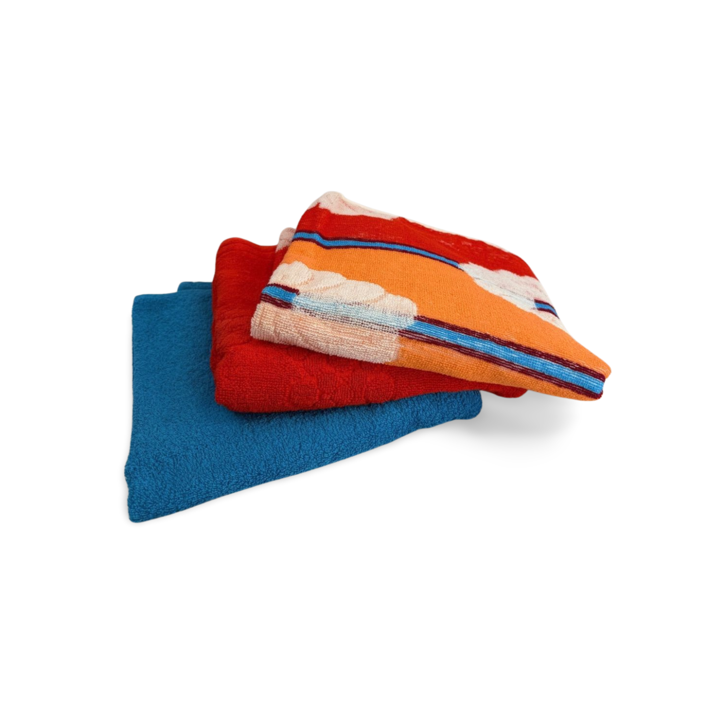 Vintage Seahorse badhanddoeken set – 3 stuks – 100% katoen