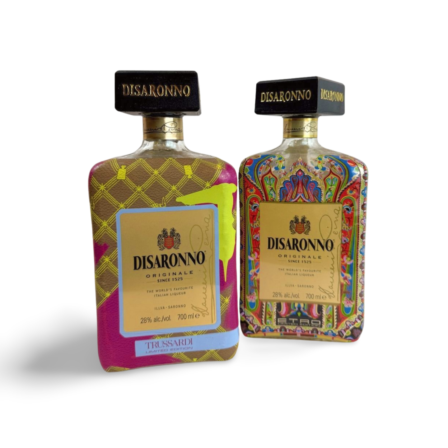 Decoratieve Disaronno design flessen – set van 2