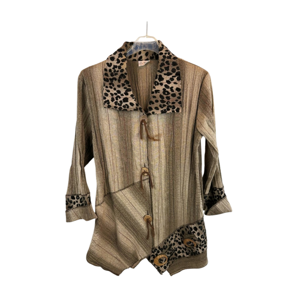 Vintage La. Venezia Blouse / Jasje – Panterprint – M