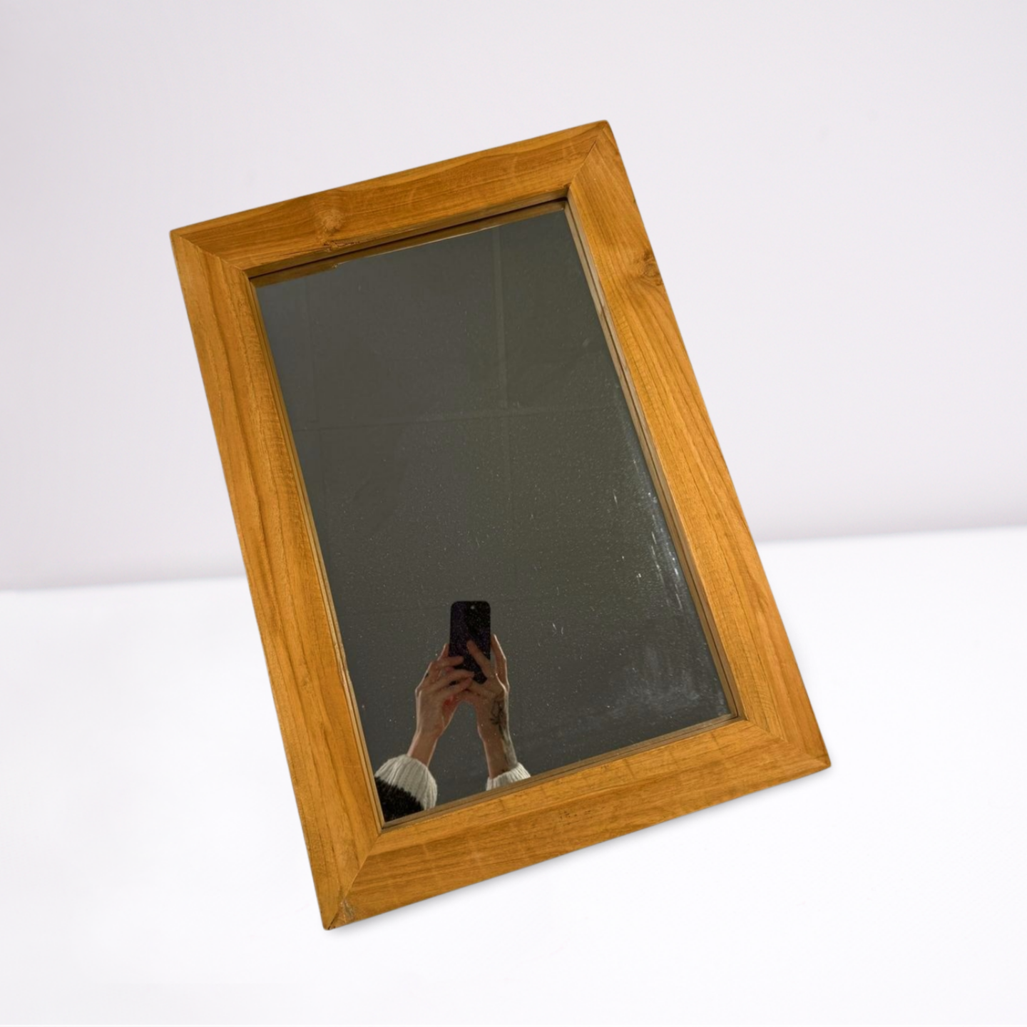 Houten spiegel – 45 x 60 cm – Vintage look