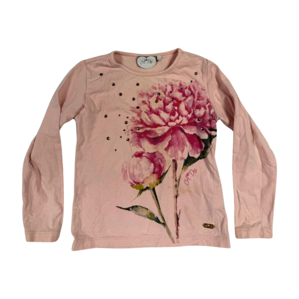 A*Dee roze longsleeve met bloemenprint – maat 110