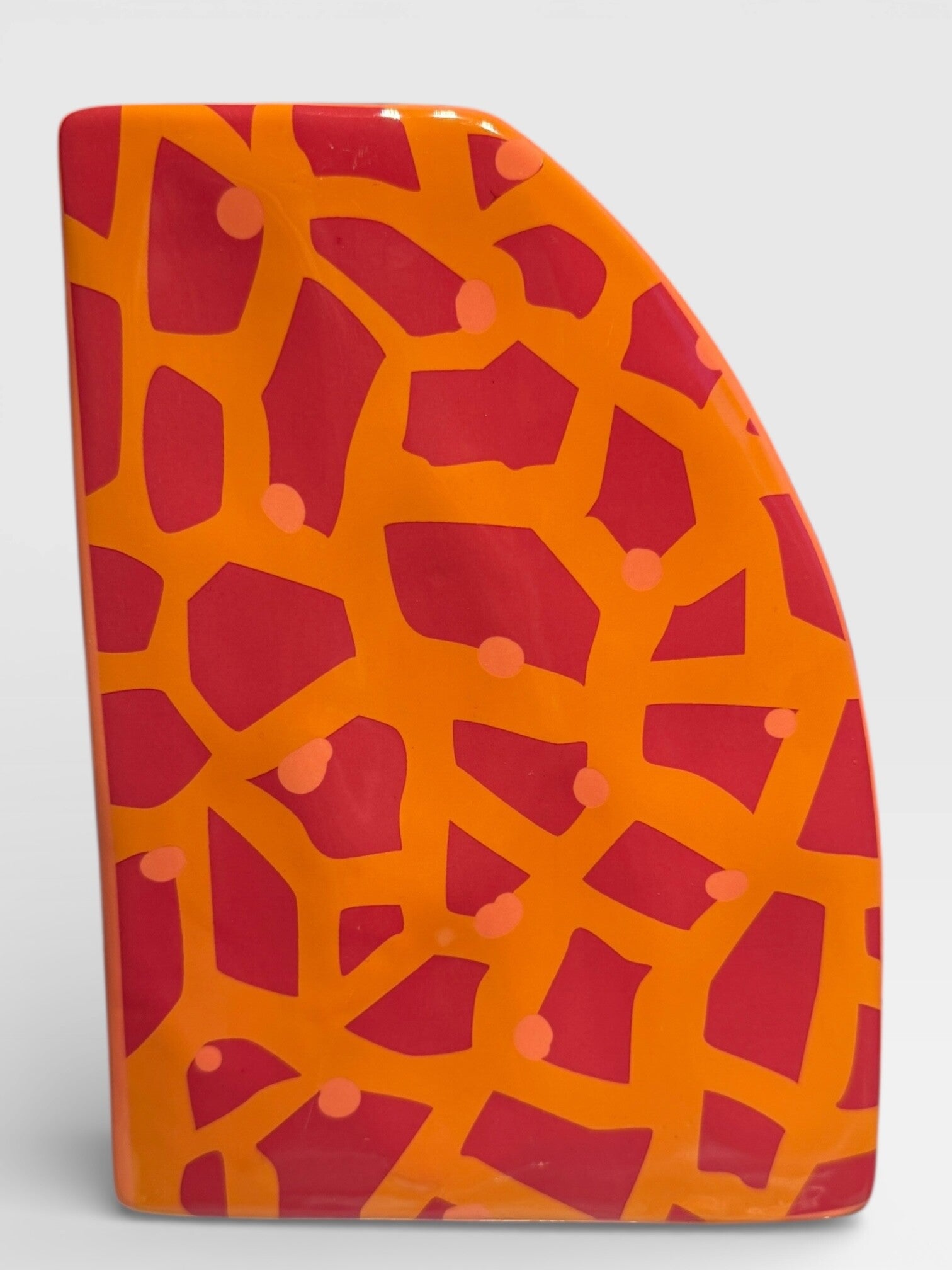 Vintage Design Vaas – Oranje/Rood – 20 x 15 cm