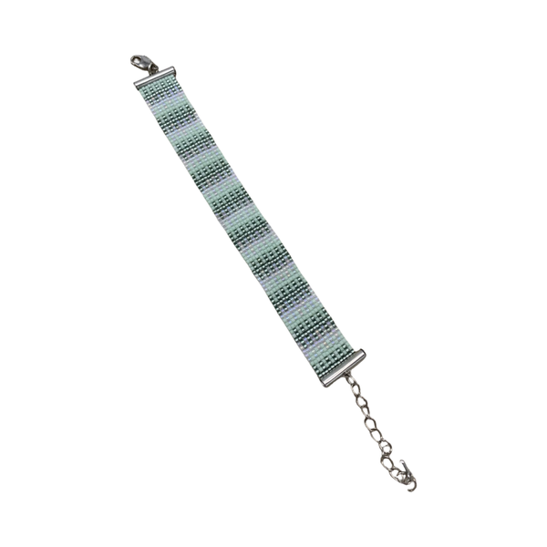 Geweven armband groen