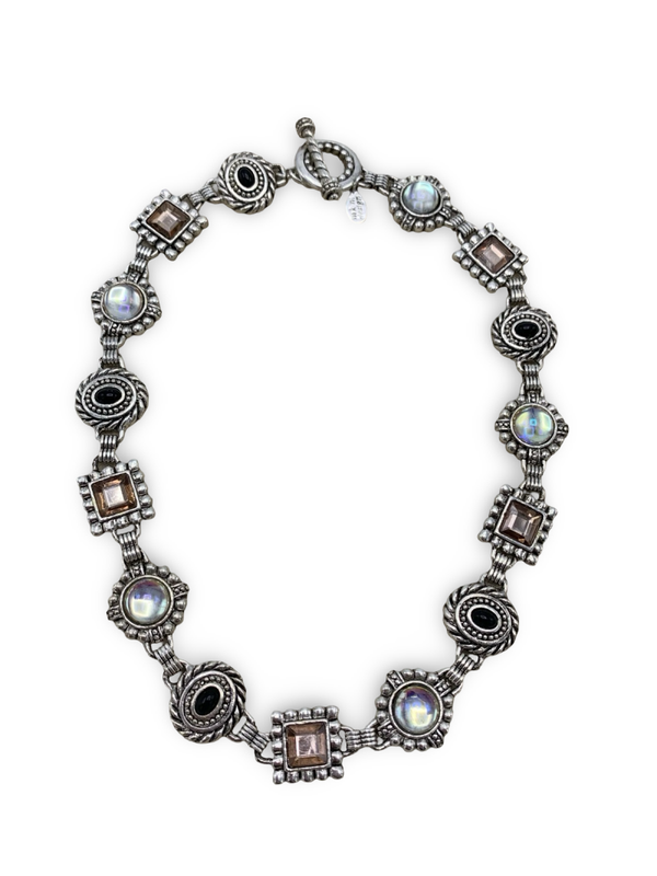 Ketting luxury bruin/wit