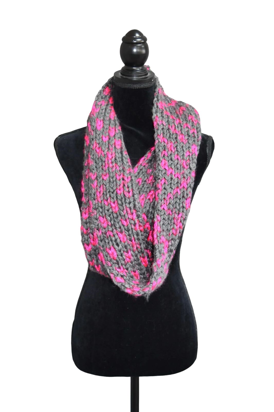 Colsjaal grijs met roze