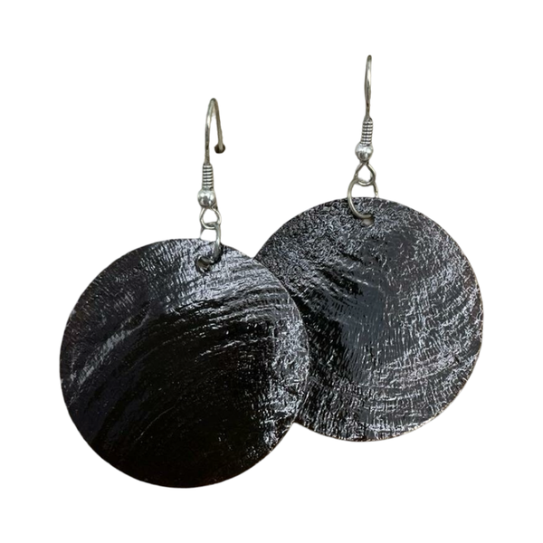 Oorbellen rond donkerbruin