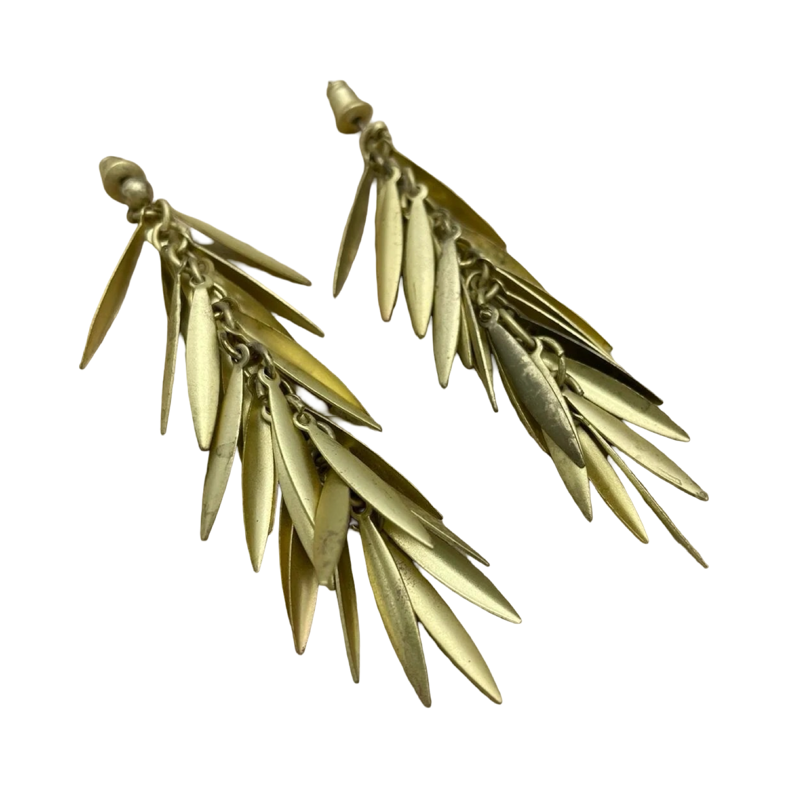 Oorbellen goud blaadjes