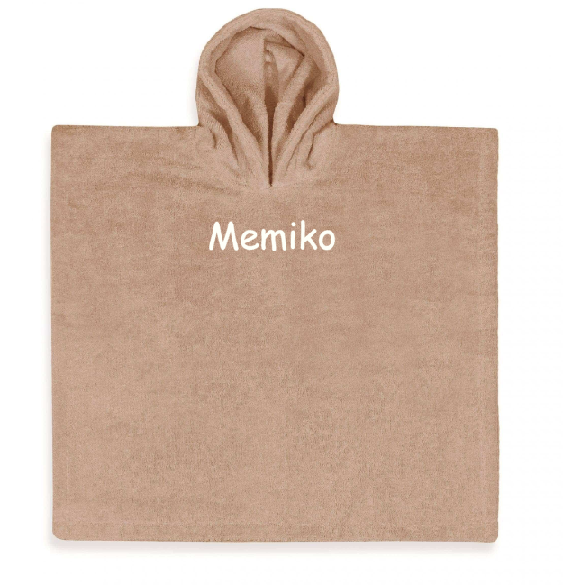 Poncho geborduurd met naam