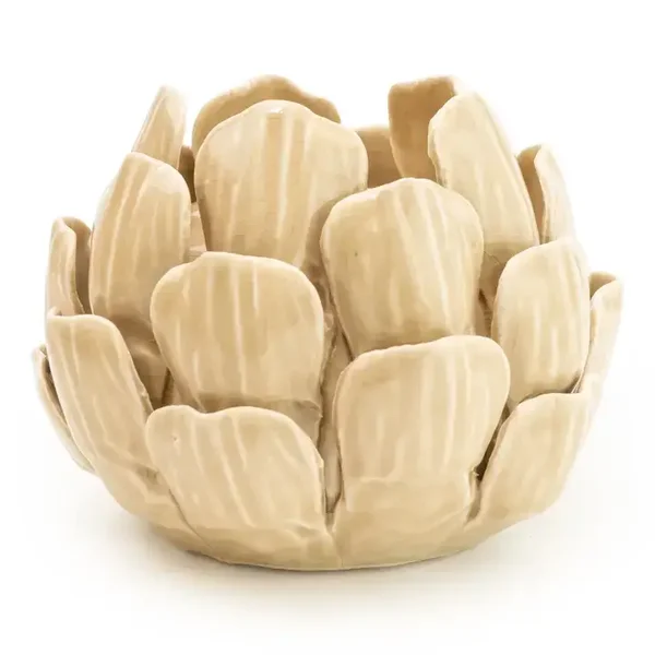 Cream Artichoke Candle Holder