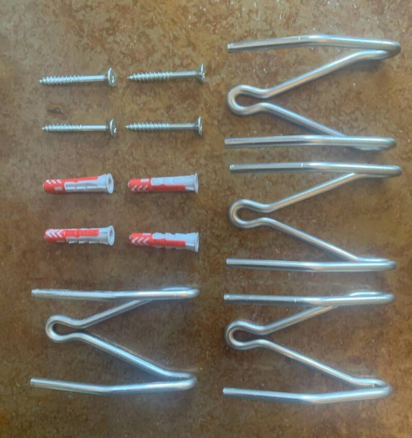 4er-Set Sekt- und Weinglashalterungen