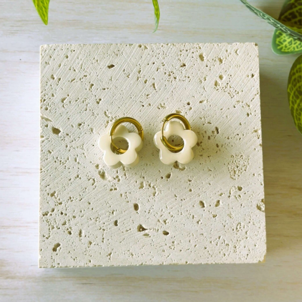 Boucles d'oreilles - MIYU Beige clair