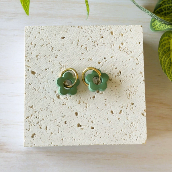 Boucles d'oreilles - MIYU Vert prasin