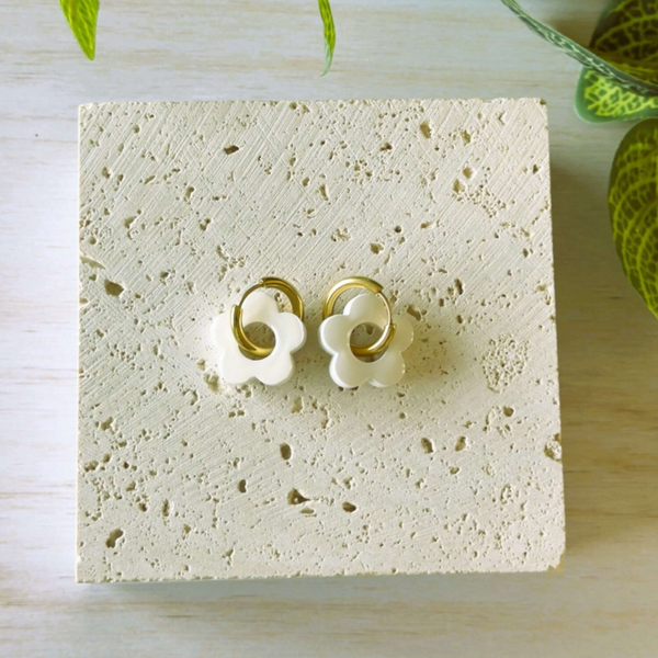 Boucles d'oreilles - MIYU Blanc de lin