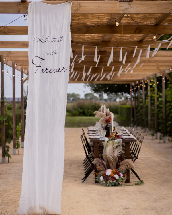 Welkomstdoek: "Let's start with Forever"