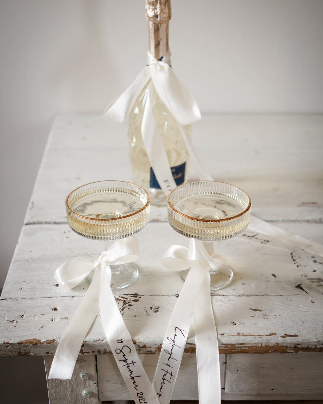 Strikken met tekst (glas)